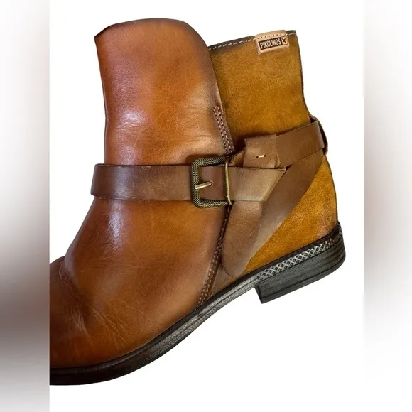 Pikolinos Ankle Boots Brown Leather Size 39 8.5
