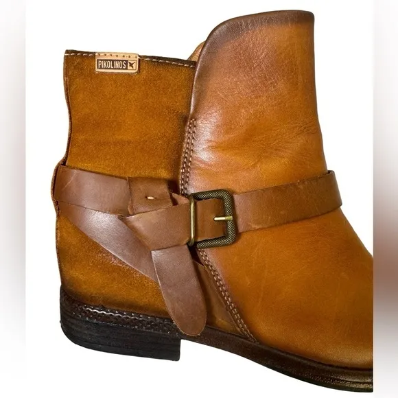 Pikolinos Ankle Boots Brown Leather Size 39 8.5