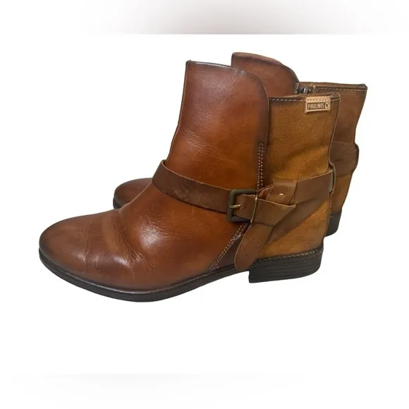 Pikolinos Ankle Boots Brown Leather Size 39 8.5