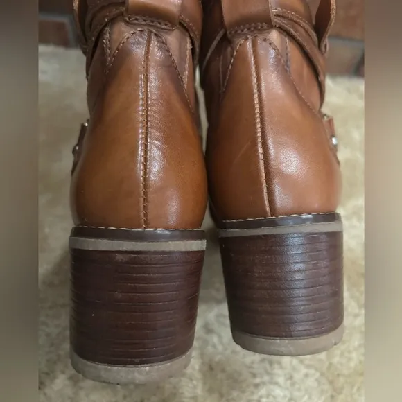 PIKOLINOS CLASSIC TALL BROWN LEATHER STRAPPY WOMENS BOOTS SZ 6 NWOT!