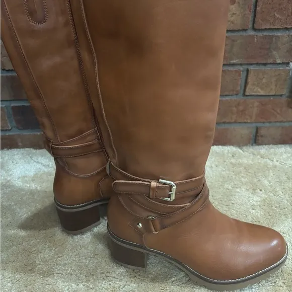 PIKOLINOS CLASSIC TALL BROWN LEATHER STRAPPY WOMENS BOOTS SZ 6 NWOT!