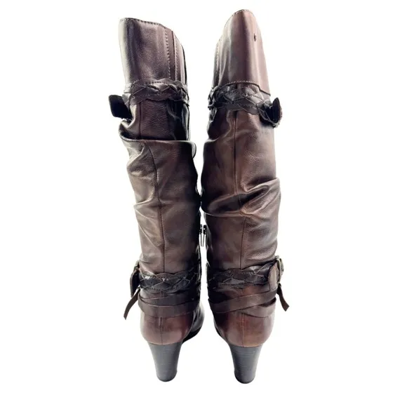 Pikolinos Womens Verona Cognac Brown Tall Slouch Riding Boots Size 38 (Us 7.5-8)