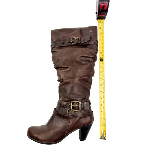 Pikolinos Womens Verona Cognac Brown Tall Slouch Riding Boots Size 38 (Us 7.5-8)