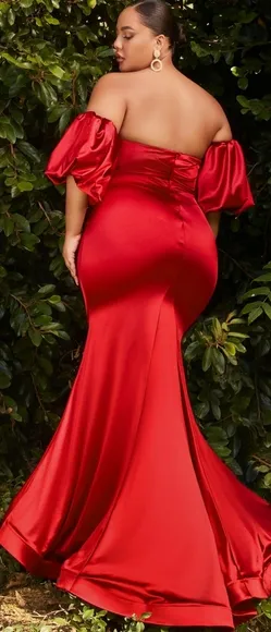 Plus size purple lavender, blue, emerald, pink, black, red mermaid long dress