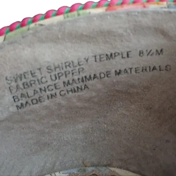 Poetic License Shirley Temple Red and Green Cherry Heels Size 8.5