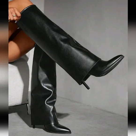 Pointed Toe, High Shaft, Thin Heel Over The Knee Boots, Women's Sexy Lady Boots