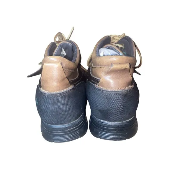 Polo Ralph Lauren Dover Duck Ankle Boots Size 9D Brown Leather Lace Up Buckle