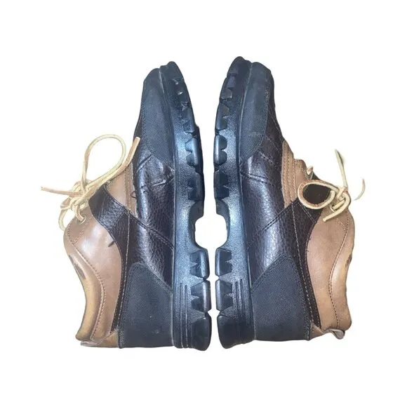 Polo Ralph Lauren Dover Duck Ankle Boots Size 9D Brown Leather Lace Up Buckle