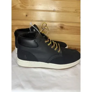 Polo Ralph Lauren Men's Black Shrunken Nubuck &amp; Canvas Sneaker Boot Size 8 NEW‎