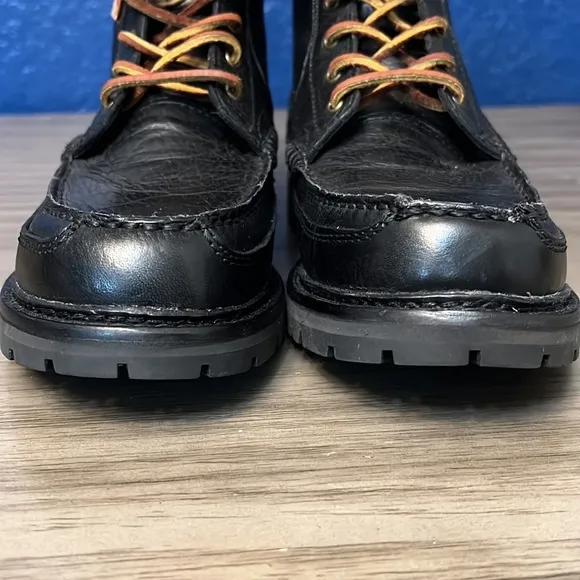 POLO RALPH LAUREN MEN’S WILINGCOTT BLACK LEATHER BOOTS 9D