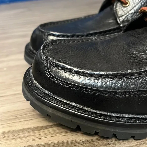 POLO RALPH LAUREN MEN’S WILINGCOTT BLACK LEATHER BOOTS 9D