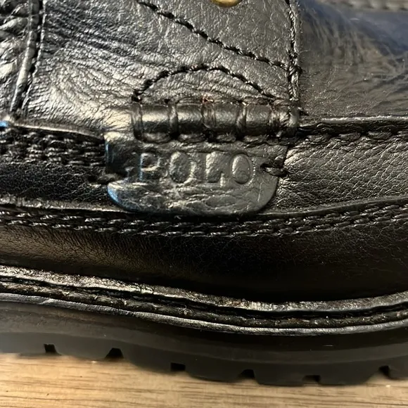POLO RALPH LAUREN MEN’S WILINGCOTT BLACK LEATHER BOOTS 9D