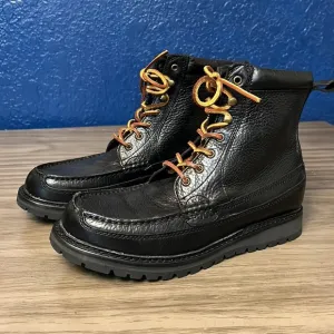 POLO RALPH LAUREN MEN’S WILINGCOTT BLACK LEATHER BOOTS 9D