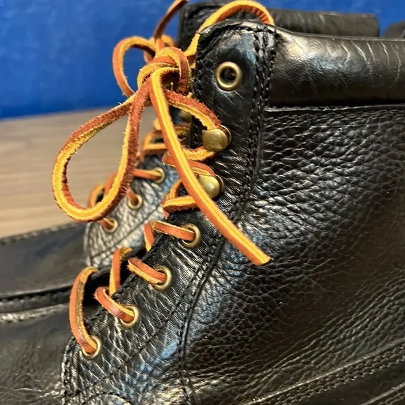 POLO RALPH LAUREN MEN’S WILINGCOTT BLACK LEATHER BOOTS 9D