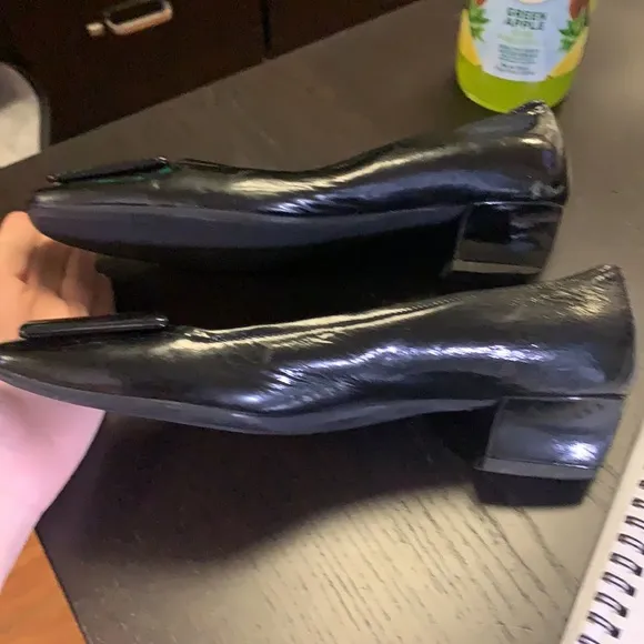 🔥PRADA Black  Leather adjustable Loafer Women’s shoes 36.5