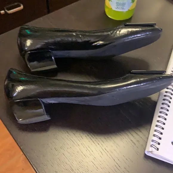 🔥PRADA Black  Leather adjustable Loafer Women’s shoes 36.5