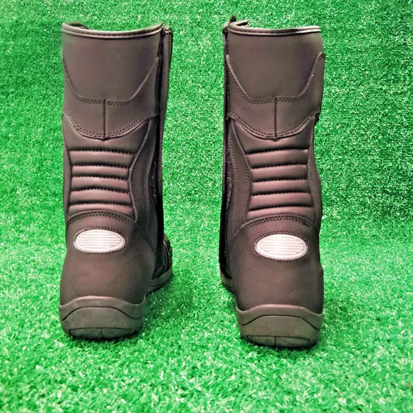 Profirst Biking Boots Men Size 12 Black Protective Waterproof Riding Side Zipper
