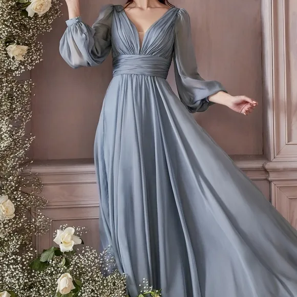 prom dress, black formal dress, long sleeve floor length blue, purple, red
