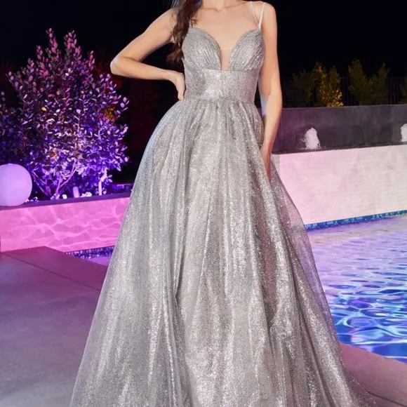 Prom dress, red,black,royal,emerald,silver,pink, open back layered ball gown
