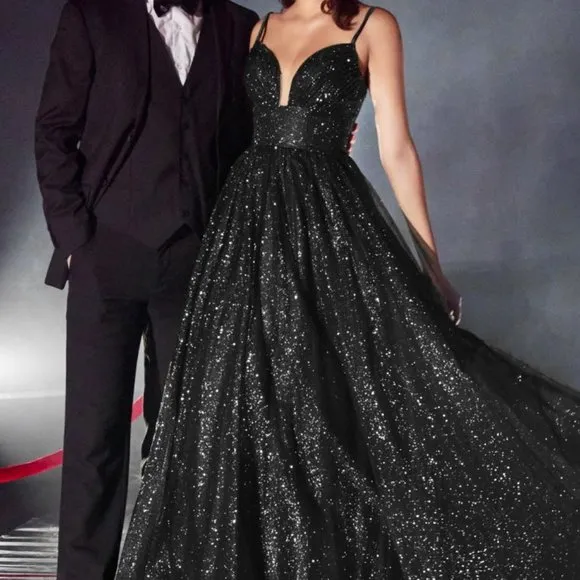 Prom dress, red,black,royal,emerald,silver,pink, open back layered ball gown