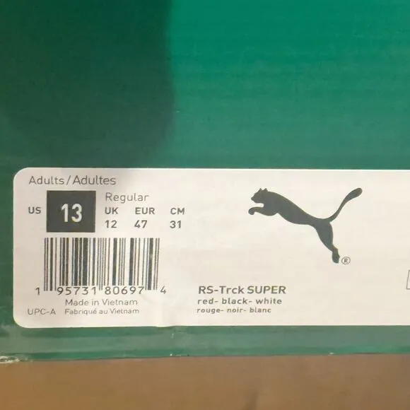 PUMA Men's RS-TRCK Super Lifestyle Sneakers Shoes Size 13 NWB