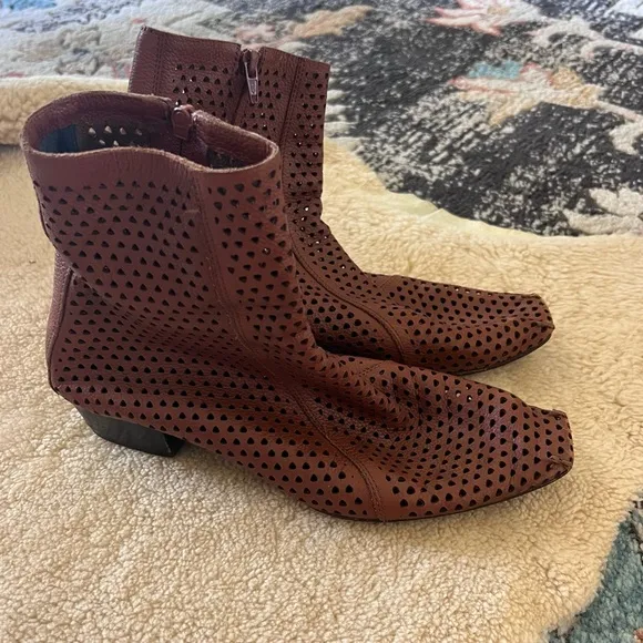 Rachel Comey Cove Ankle Boots Perforated Leather