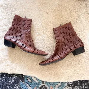 Rachel Comey Cove Ankle Boots Perforated Leather