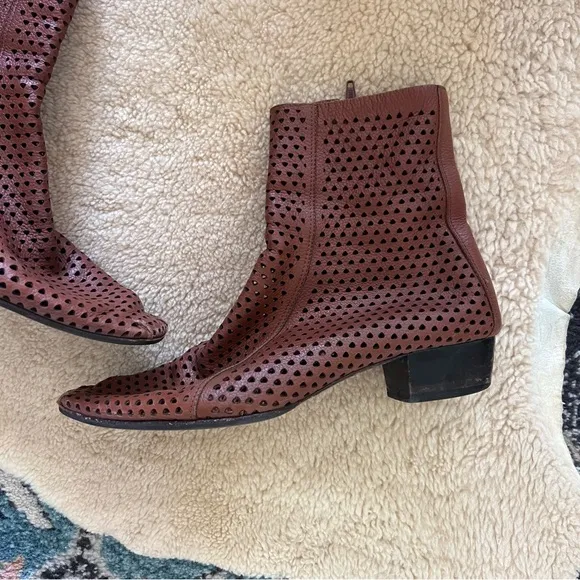 Rachel Comey Cove Ankle Boots Perforated Leather