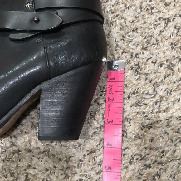 Rag &amp; Bone Harris Ankle Boots Booties Size 37 US 7 Black Leather