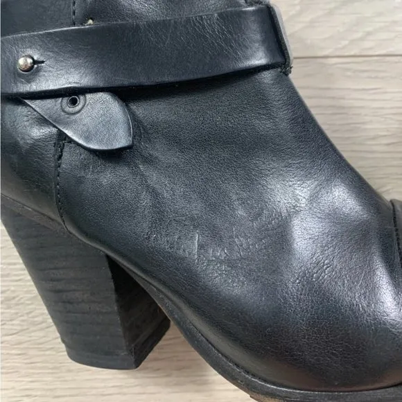 RAG &amp; BONE Harrow Black Leather Ankle Boots