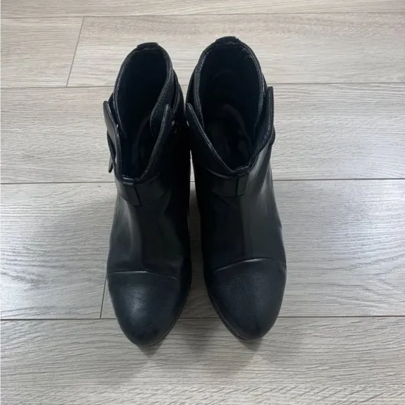 RAG &amp; BONE Harrow Black Leather Ankle Boots
