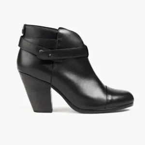 RAG &amp; BONE Harrow Black Leather Ankle Boots