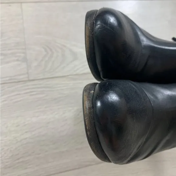RAG &amp; BONE Harrow Black Leather Ankle Boots