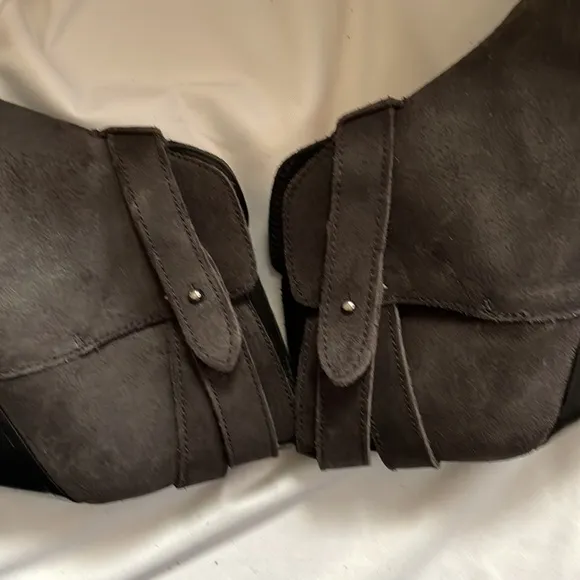 Rag &amp; Bone Harrow Suede Leather Bootie Darker Gray size 38.5