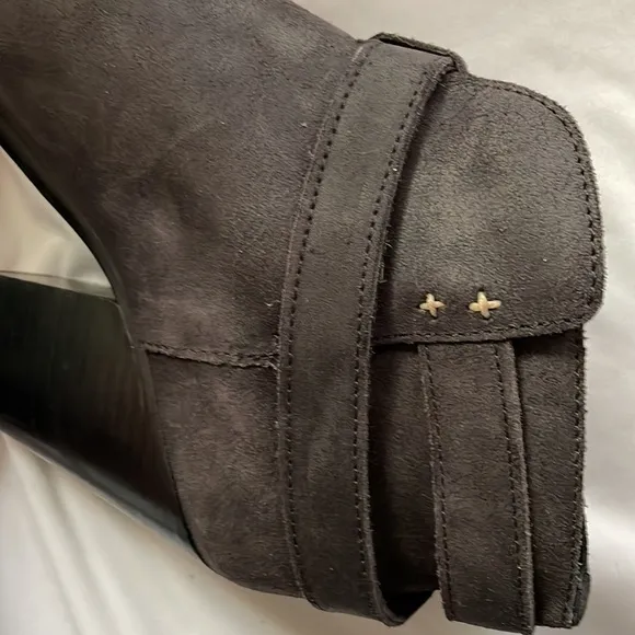 Rag &amp; Bone Harrow Suede Leather Bootie Darker Gray size 38.5