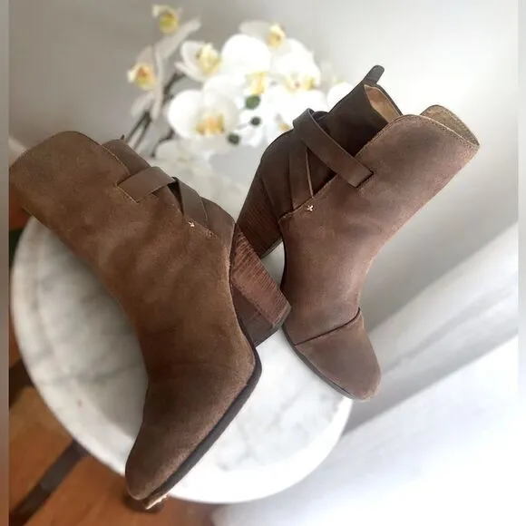 RAG &amp; BONE Kinsey Distressed Leather Ankle Boots Size 41 US 11