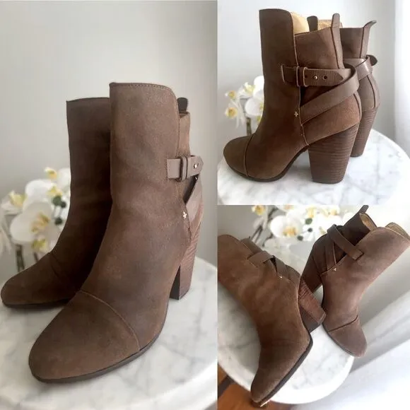 RAG &amp; BONE Kinsey Distressed Leather Ankle Boots Size 41 US 11