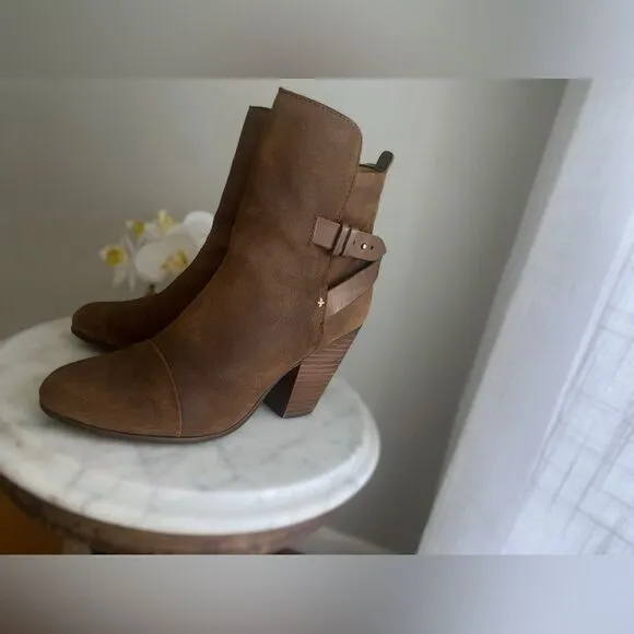 RAG &amp; BONE Kinsey Distressed Leather Ankle Boots Size 41 US 11
