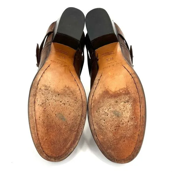 RAG &amp; BONE NEW YORK “HARPER” MOTO BOOT HANDMADE GOODYEAR BROWN 100% LEATHER