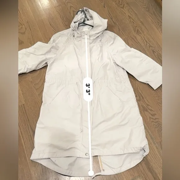 Rag &amp; Bone rain gray Coat size 10 nautical coastal fisherman raining minimalist