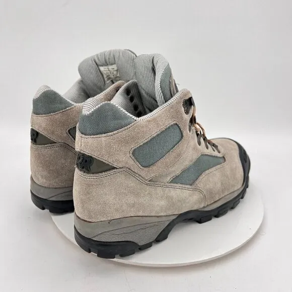 Raichle Men Size 12 Grey Black Leather Waterproof Slip Resistant Hiking Boot