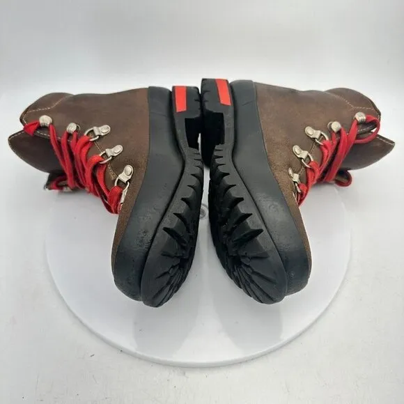 Raichle of switzerland Women Size 7 Brown Leather Red Tie Waterproof Hiking boot