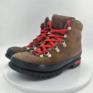 Raichle of switzerland Women Size 7 Brown Leather Red Tie Waterproof Hiking boot