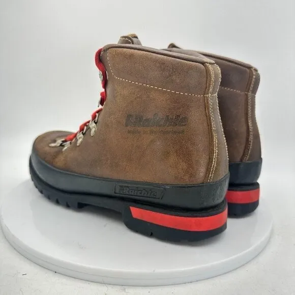 Raichle of switzerland Women Size 7 Brown Leather Red Tie Waterproof Hiking boot