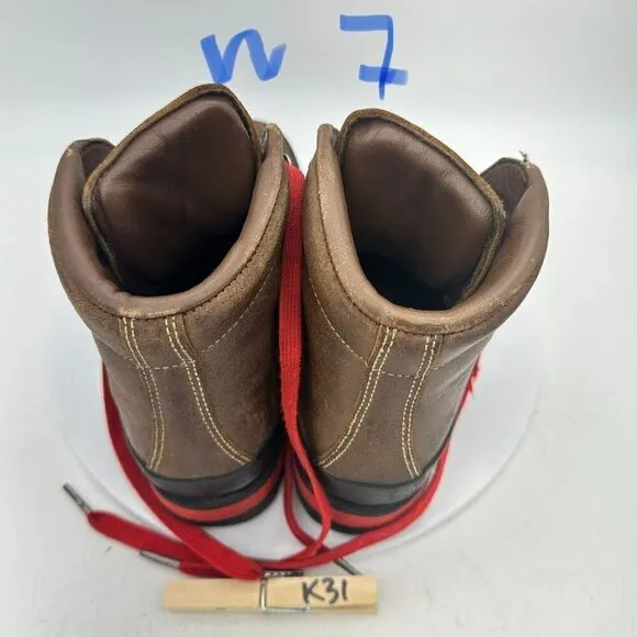 Raichle of switzerland Women Size 7 Brown Leather Red Tie Waterproof Hiking boot