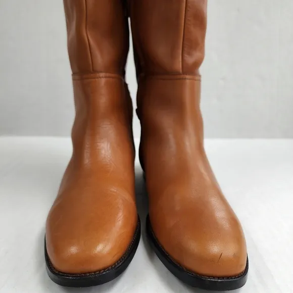 Ralph Lauren Berna Bo CSL Polo Tan Vachetta Leather Tall Ridding Boots