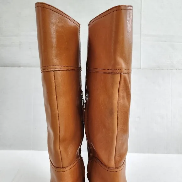 Ralph Lauren Berna Bo CSL Polo Tan Vachetta Leather Tall Ridding Boots