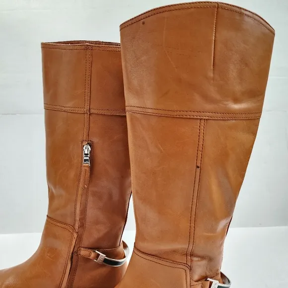 Ralph Lauren Berna Bo CSL Polo Tan Vachetta Leather Tall Ridding Boots