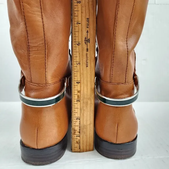 Ralph Lauren Berna Bo CSL Polo Tan Vachetta Leather Tall Ridding Boots