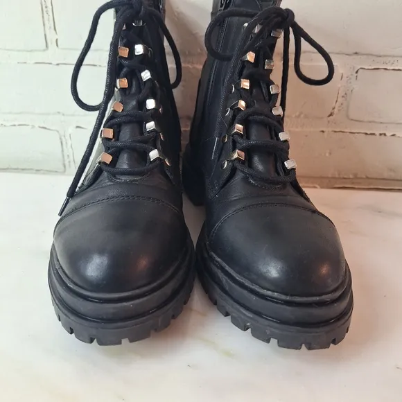 Rare Chabers Women’s Leather Motorcycle Boots Portugal SZ 8/39 Excellent Cond.